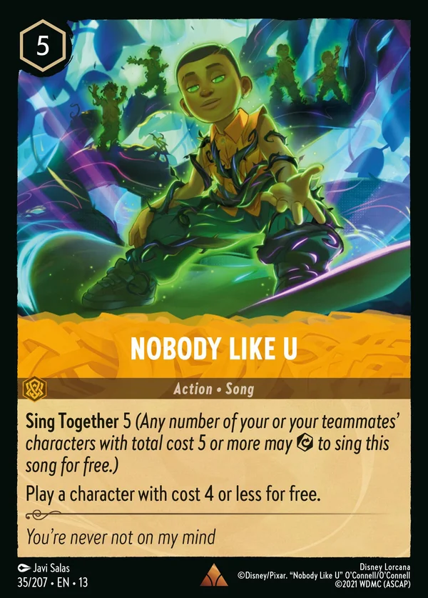 Nobody Like U — Disney Lorcana Action card from Attack of the Vine!