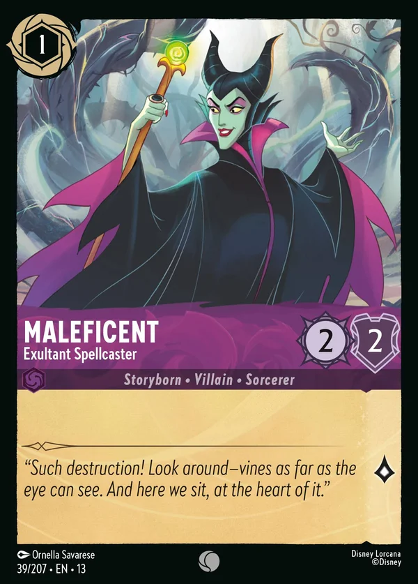 Maleficent - Exultant Spellcaster — Disney Lorcana Character card from Attack of the Vine!