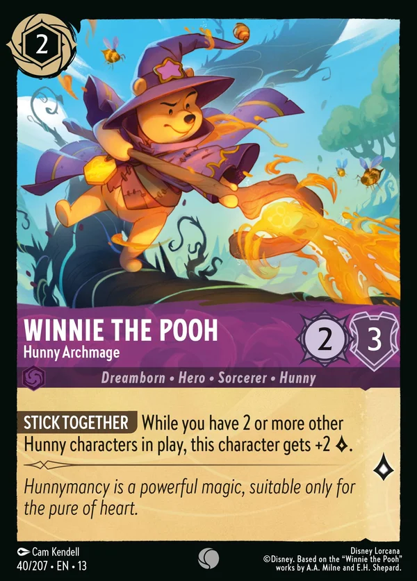 Winnie the Pooh - Hunny Archmage — Disney Lorcana Character card from Attack of the Vine!