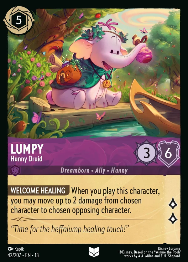 Lumpy - Hunny Druid — Disney Lorcana Character card from Attack of the Vine!