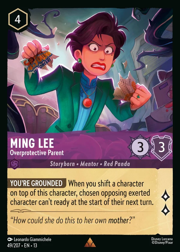 Ming Lee - Overprotective Parent — Disney Lorcana Character card from Attack of the Vine!