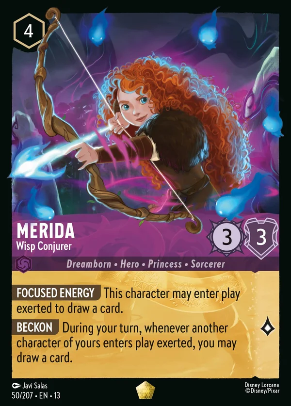 Merida - Wisp Conjurer — Disney Lorcana Character card from Attack of the Vine!
