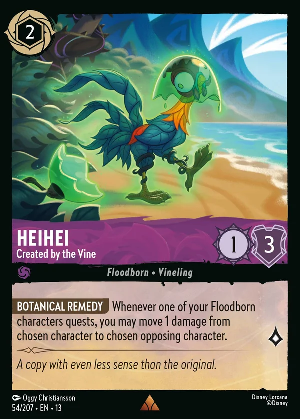 HeiHei - Created by the Vine — Disney Lorcana Character card from Attack of the Vine!