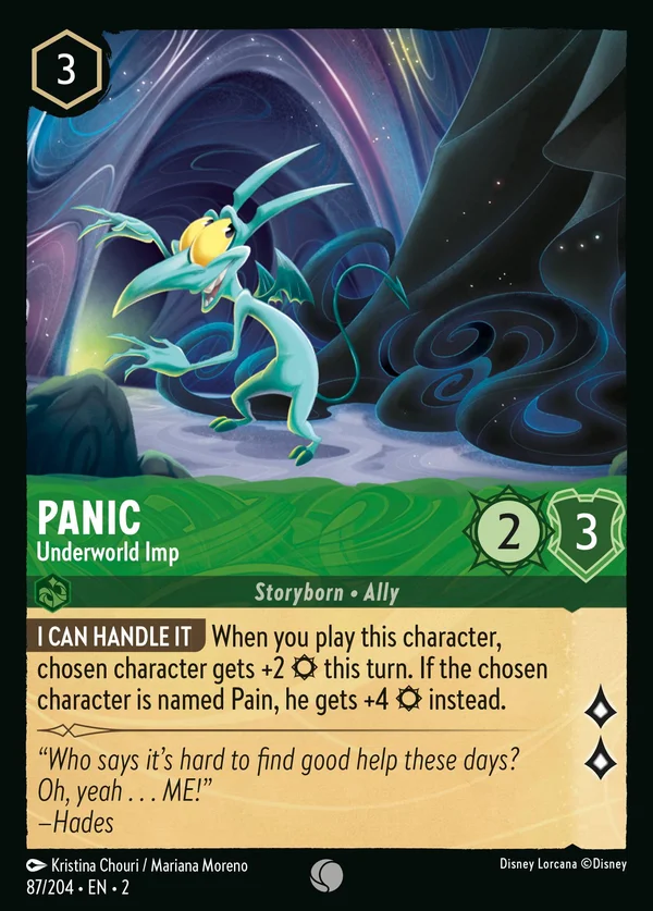 Panic - Underworld Imp — Disney Lorcana Character card from Rise of the Floodborn
