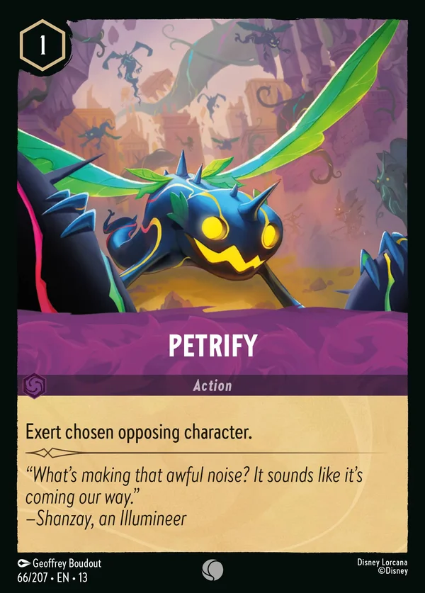 Petrify — Disney Lorcana Action card from Attack of the Vine!