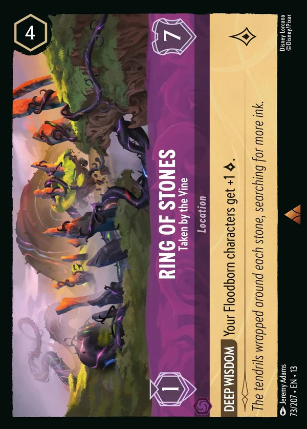 Ring of Stones - Taken by the Vine — Disney Lorcana Location card from Attack of the Vine!