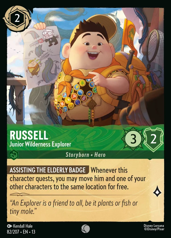 Russell - Junior Wilderness Explorer — Disney Lorcana Character card from Attack of the Vine!