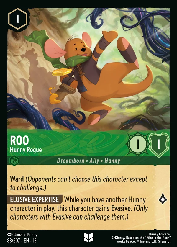 Roo - Hunny Rogue — Disney Lorcana Character card from Attack of the Vine!