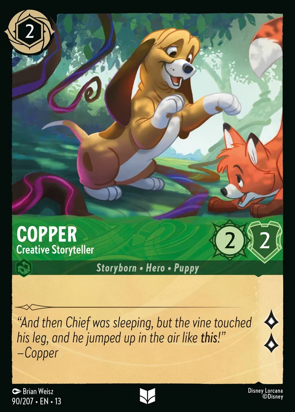Copper - Creative Storyteller — Disney Lorcana Character card from Attack of the Vine!