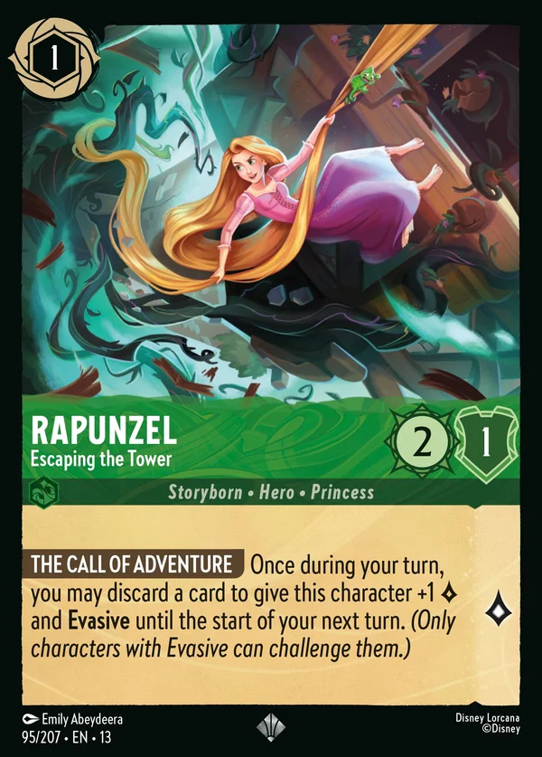 Rapunzel - Escaping the Tower — Disney Lorcana Character card from Attack of the Vine!