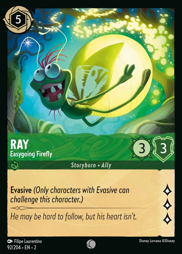 Ray - Easygoing Firefly — Disney Lorcana Character card from Rise of the Floodborn