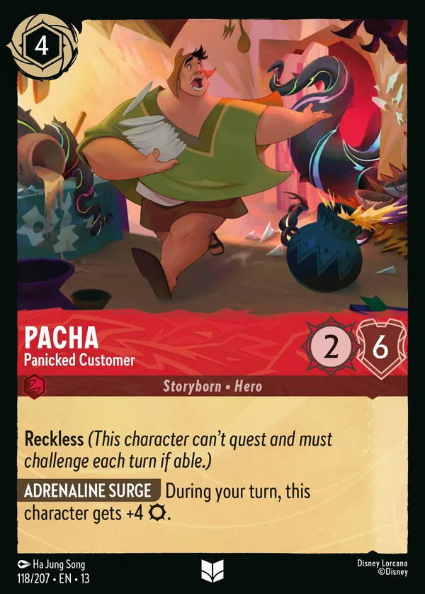 Pacha - Panicked Customer — Disney Lorcana Character card from Attack of the Vine!