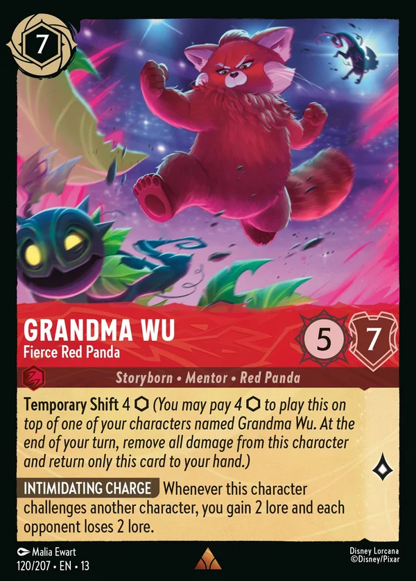 Grandma Wu - Fierce Red Panda — Disney Lorcana Character card from Attack of the Vine!