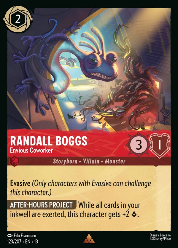 Randall Boggs - Envious Coworker — Disney Lorcana Character card from Attack of the Vine!