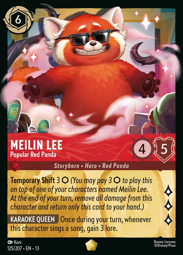Meilin Lee - Popular Red Panda — Disney Lorcana Character card from Attack of the Vine!