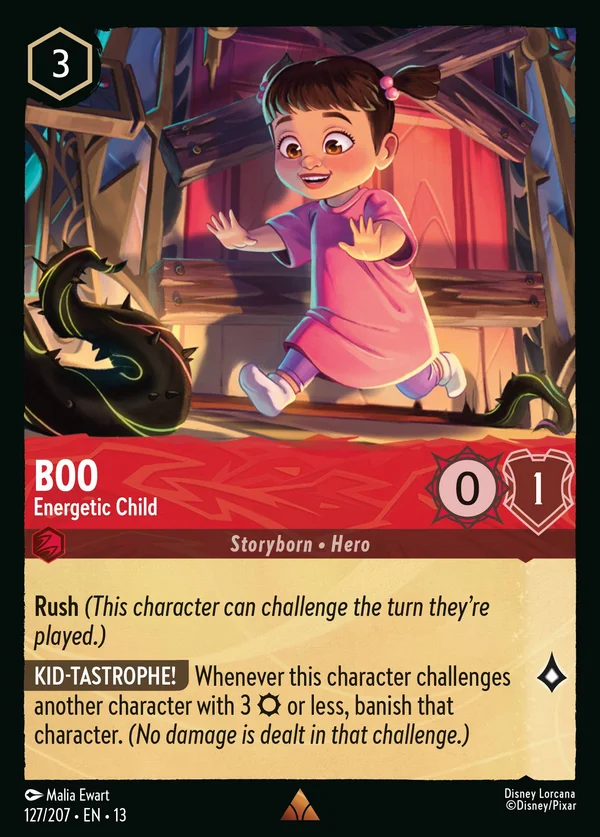 Boo - Energetic Child — Disney Lorcana Character card from Attack of the Vine!