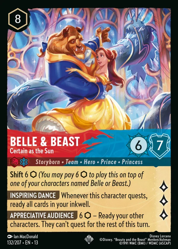 Belle & Beast - Certain as the Sun — Disney Lorcana Character card from Attack of the Vine!