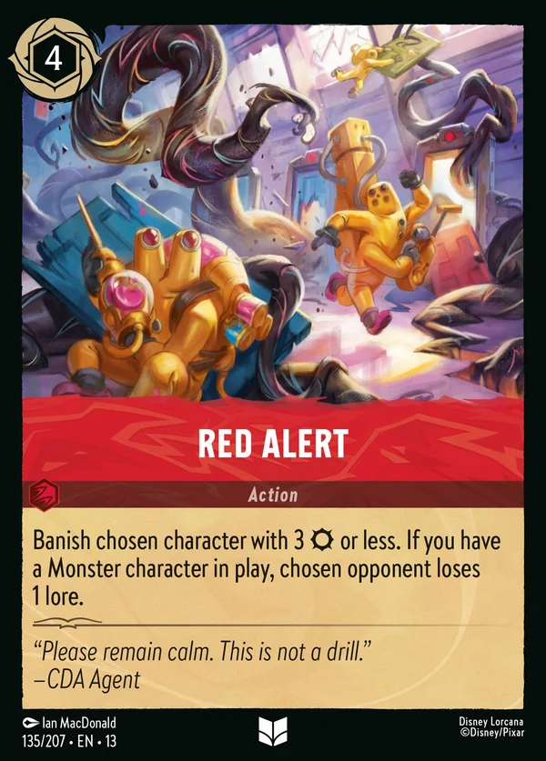 Red Alert — Disney Lorcana Action card from Attack of the Vine!