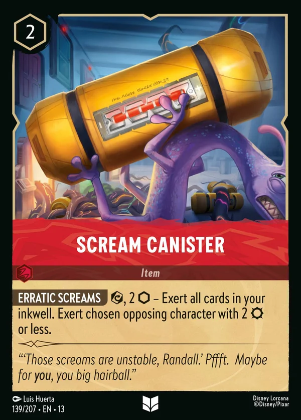 Scream Canister — Disney Lorcana Item card from Attack of the Vine!