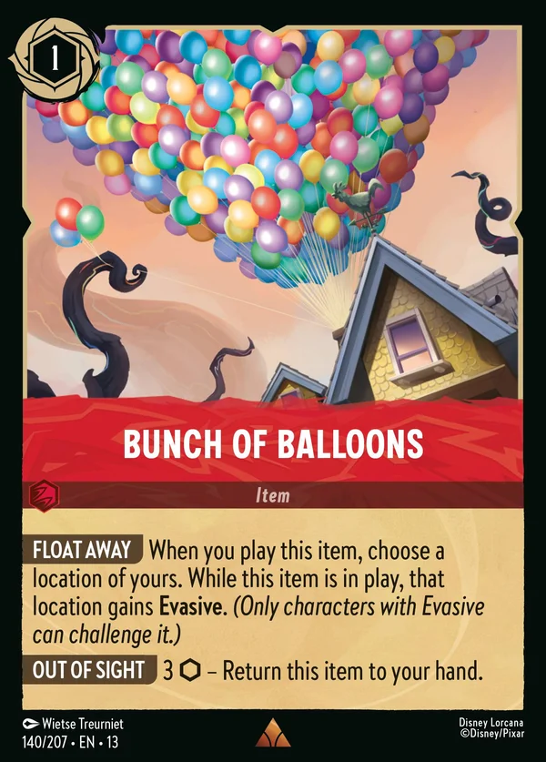 Bunch of Balloons — Disney Lorcana Item card from Attack of the Vine!