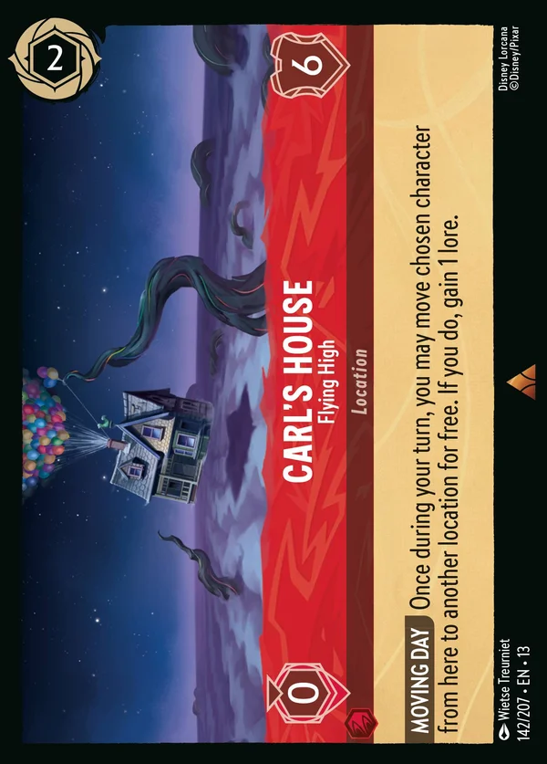 Carl's House - Flying High — Disney Lorcana Location card from Attack of the Vine!