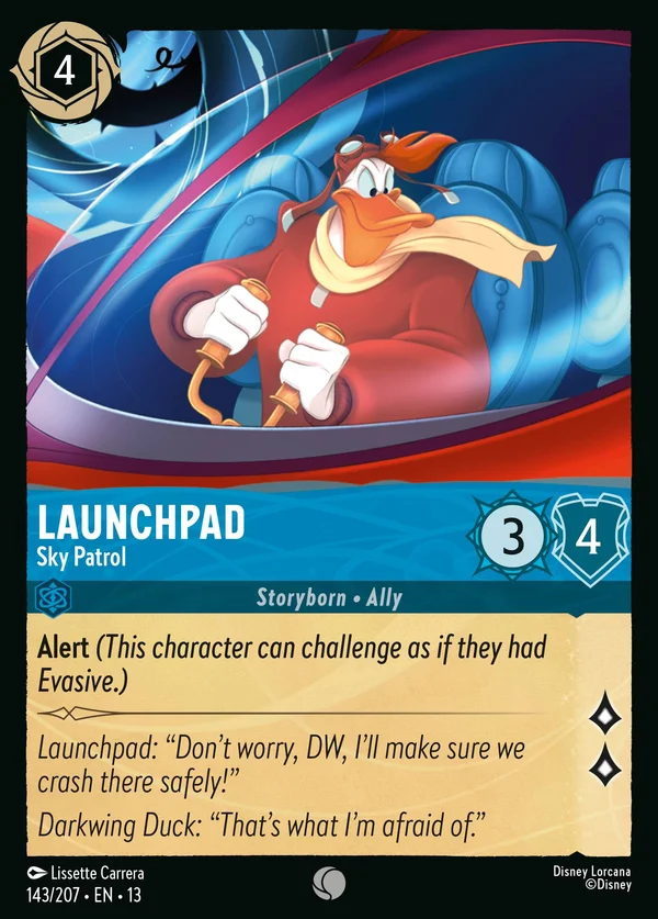 Launchpad - Sky Patrol — Disney Lorcana Character card from Attack of the Vine!