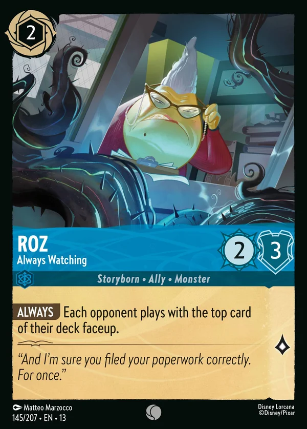Roz - Always Watching — Disney Lorcana Character card from Attack of the Vine!