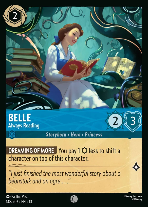 Belle - Always Reading — Disney Lorcana Character card from Attack of the Vine!