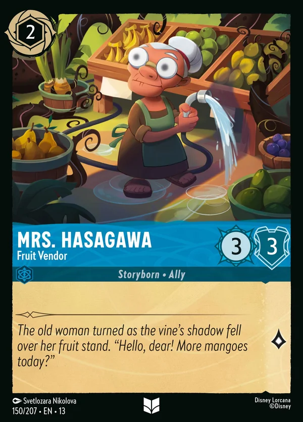 Mrs. Hasagawa - Fruit Vendor — Disney Lorcana Character card from Attack of the Vine!