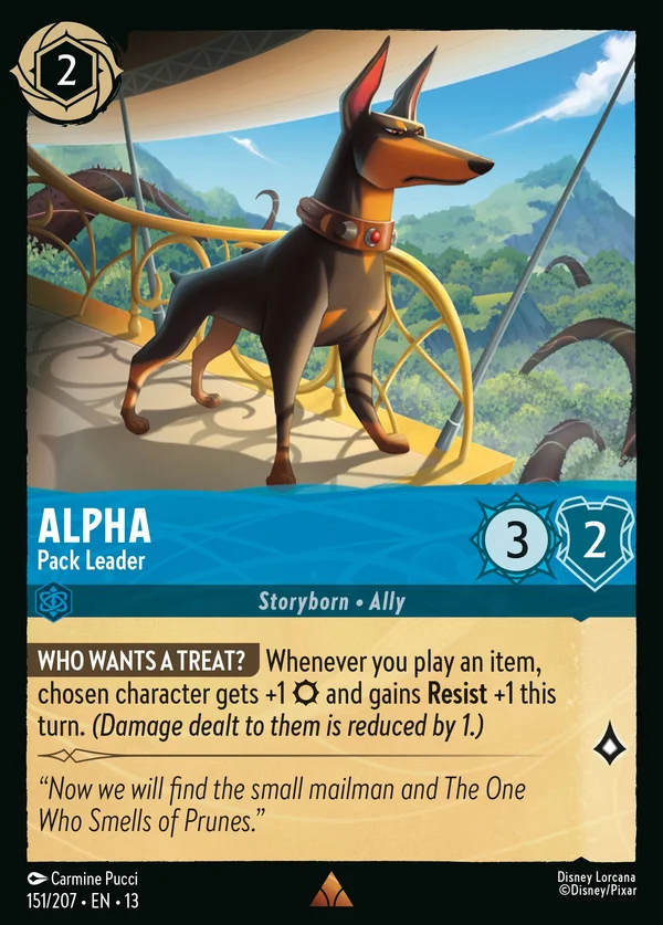 Alpha - Pack Leader — Disney Lorcana Character card from Attack of the Vine!