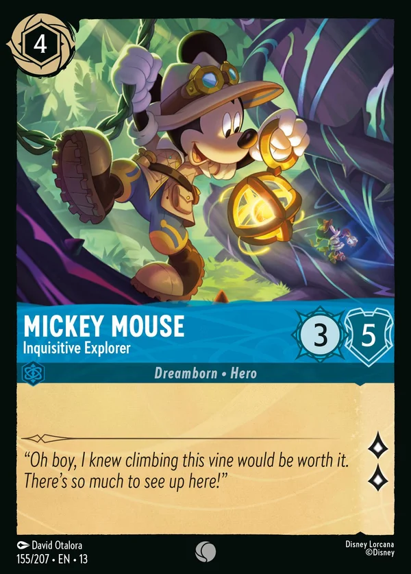 Mickey Mouse - Inquisitive Explorer — Disney Lorcana Character card from Attack of the Vine!