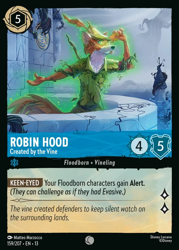 Robin Hood - Created by the Vine — Disney Lorcana Character card from Attack of the Vine!