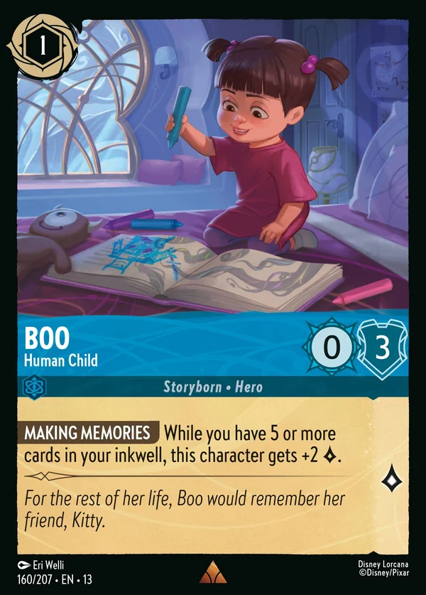 Boo - Human Child — Disney Lorcana Character card from Attack of the Vine!