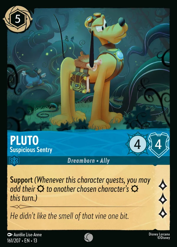 Pluto - Suspicious Sentry — Disney Lorcana Character card from Attack of the Vine!