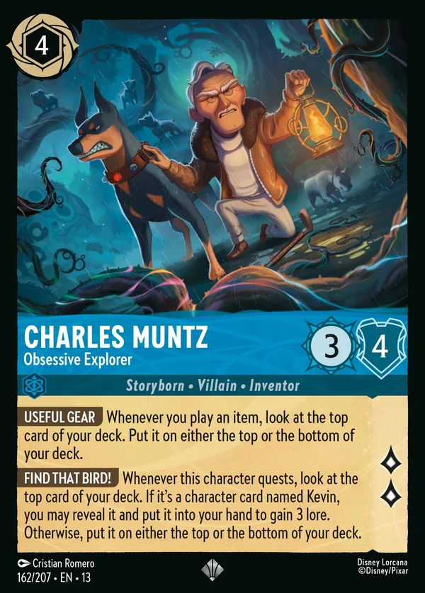 Charles Muntz - Obsessive Explorer — Disney Lorcana Character card from Attack of the Vine!