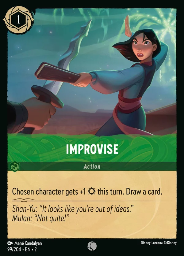 Improvvisare — Disney Lorcana Azione card from Rise of the Floodborn
