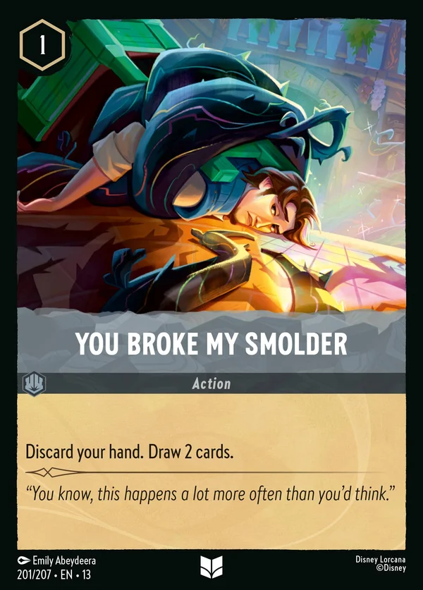 You Broke My Smolder — Disney Lorcana Action card from Attack of the Vine!
