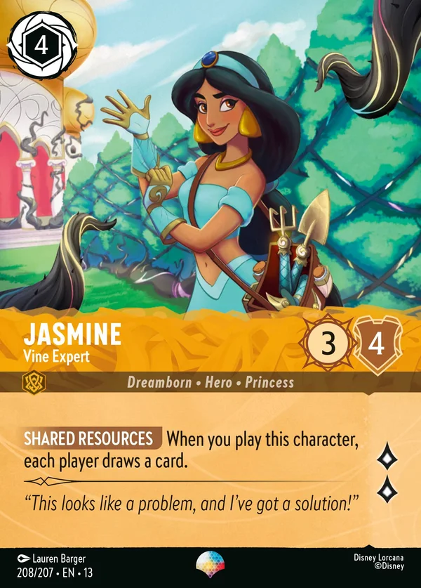 Jasmine - Vine Expert — Disney Lorcana Character card from Attack of the Vine!