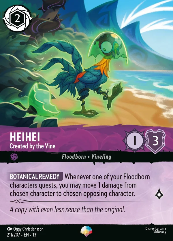 HeiHei - Created by the Vine — Disney Lorcana Character card from Attack of the Vine!