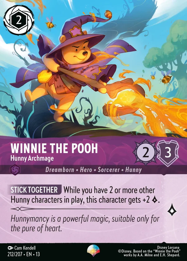 Winnie the Pooh - Hunny Archmage — Disney Lorcana Character card from Attack of the Vine!