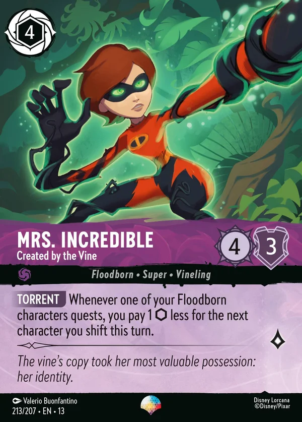 Mrs. Incredible - Created by the Vine — Disney Lorcana Character card from Attack of the Vine!