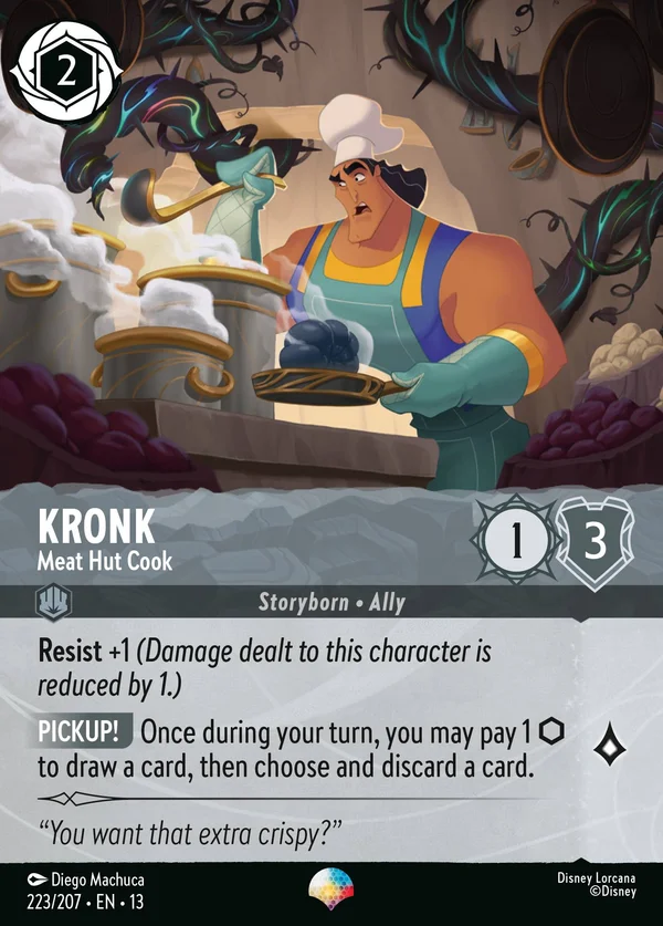 Kronk - Meat Hut Cook — Disney Lorcana Character card from Attack of the Vine!
