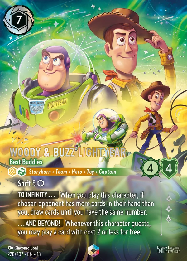 Woody & Buzz Lightyear - Best Buddies — Disney Lorcana Character card from Attack of the Vine!