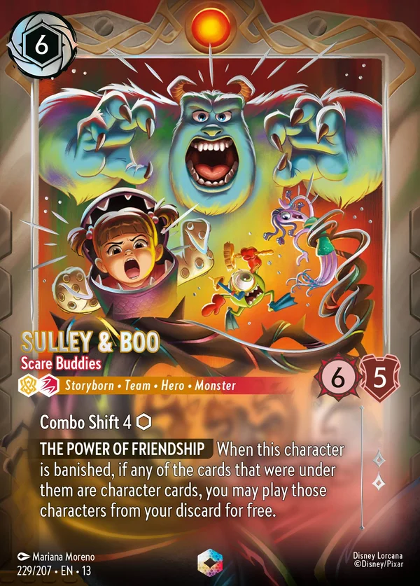 Sulley & Boo - Scare Buddies — Disney Lorcana Character card from Attack of the Vine!