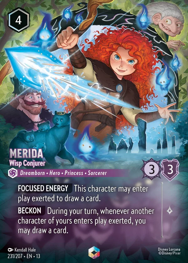 Merida - Wisp Conjurer — Disney Lorcana Character card from Attack of the Vine!