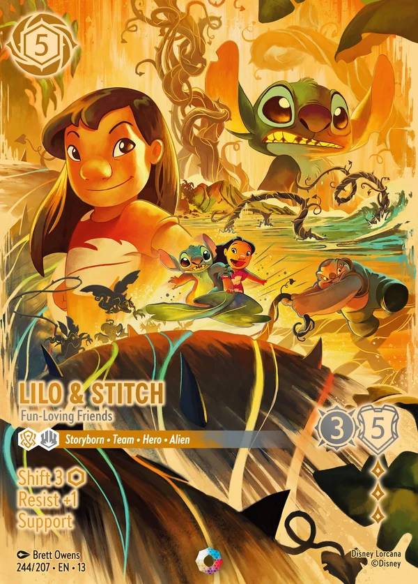 Lilo & Stitch - Fun-Loving Friends — Disney Lorcana Character card from Attack of the Vine!