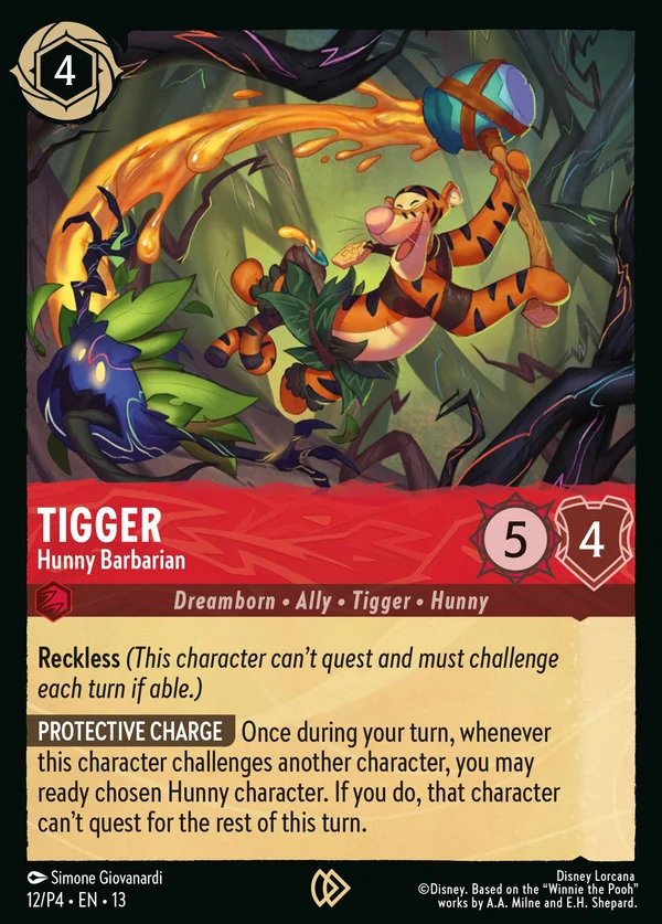 Tigger - Hunny Barbarian — Disney Lorcana Character card from Attack of the Vine!