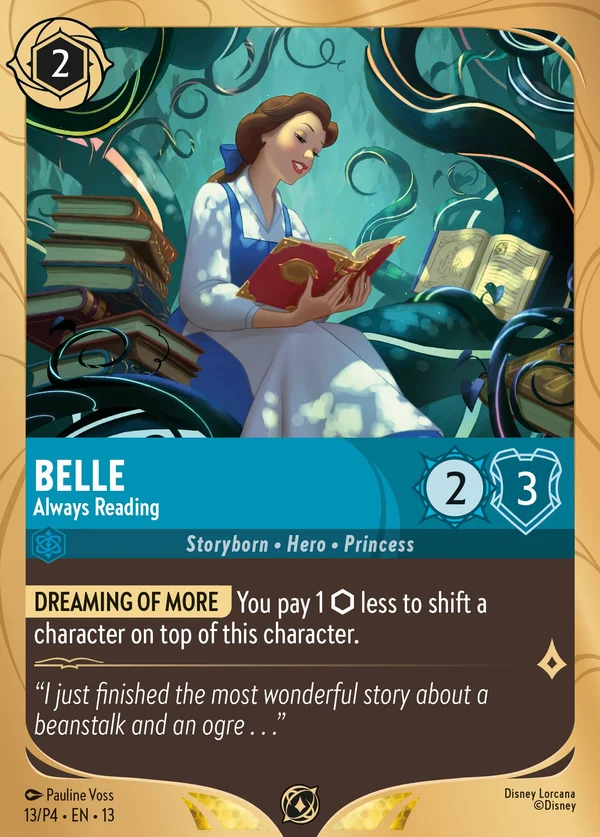 Belle - Always Reading — Disney Lorcana Character card from Attack of the Vine!