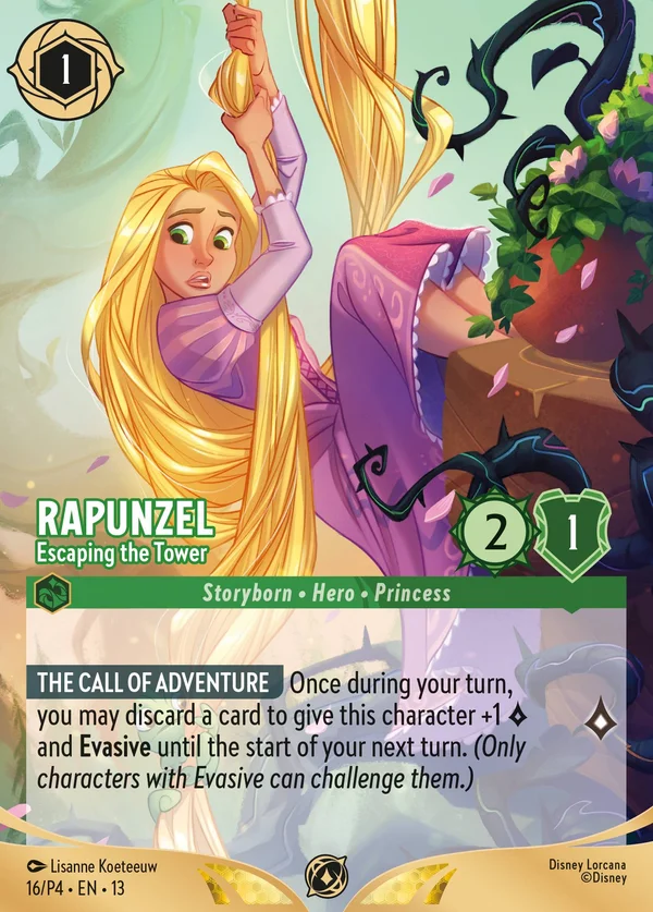 Rapunzel - Escaping the Tower — Disney Lorcana Character card from Attack of the Vine!