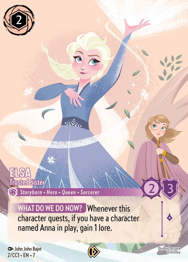 Elsa - Trusted Sister — Disney Lorcana Character card from Archazia's Island